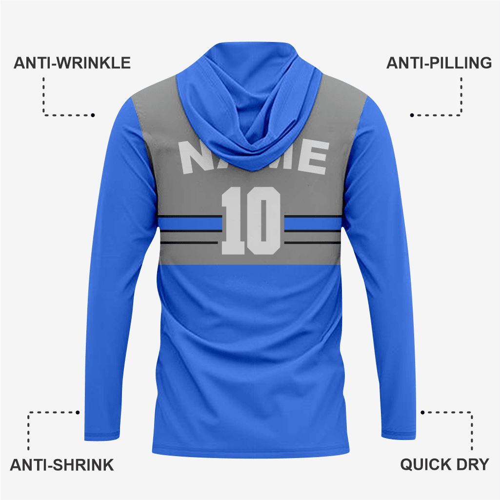 Personalized Softball T-Shirt Hoodie in Blue for Men/Women - K2 Sportswear | Custom Sports Uniforms & Apparels - K2 Sportswear