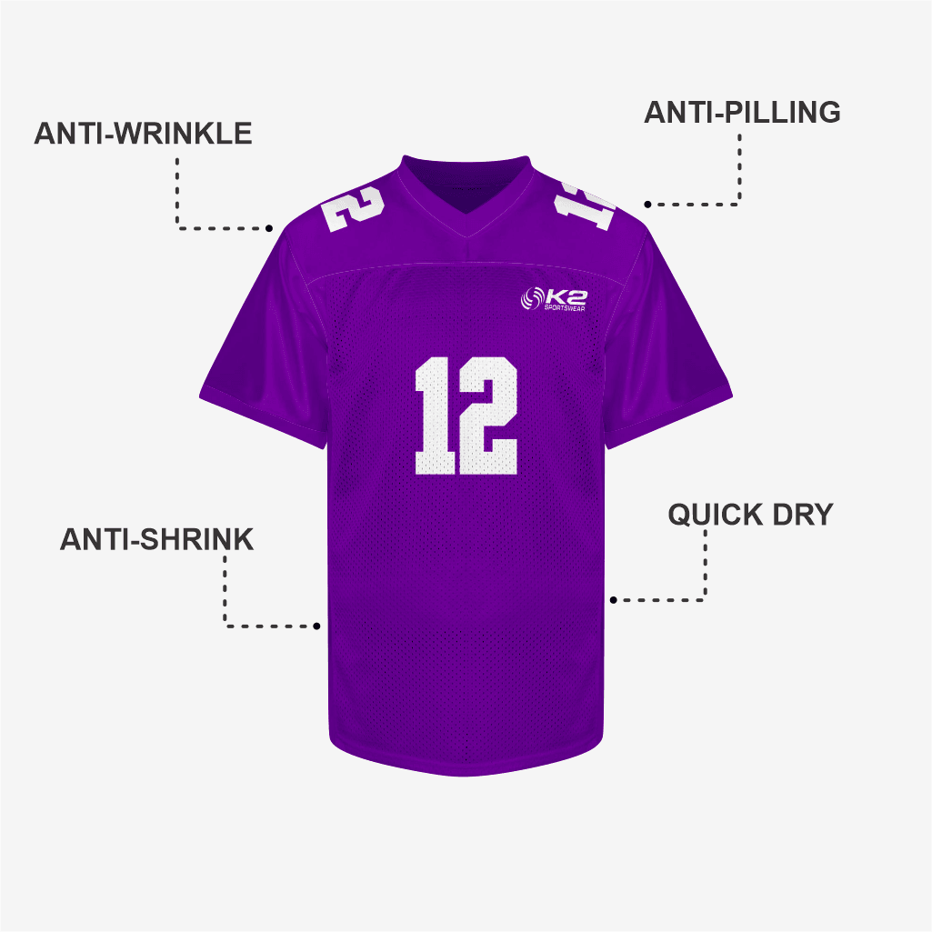 Custom Purple Football Practice Jersey – Men & Women - K2 Sportswear | Custom Sports Uniforms & Apparels - K2 Sportswear