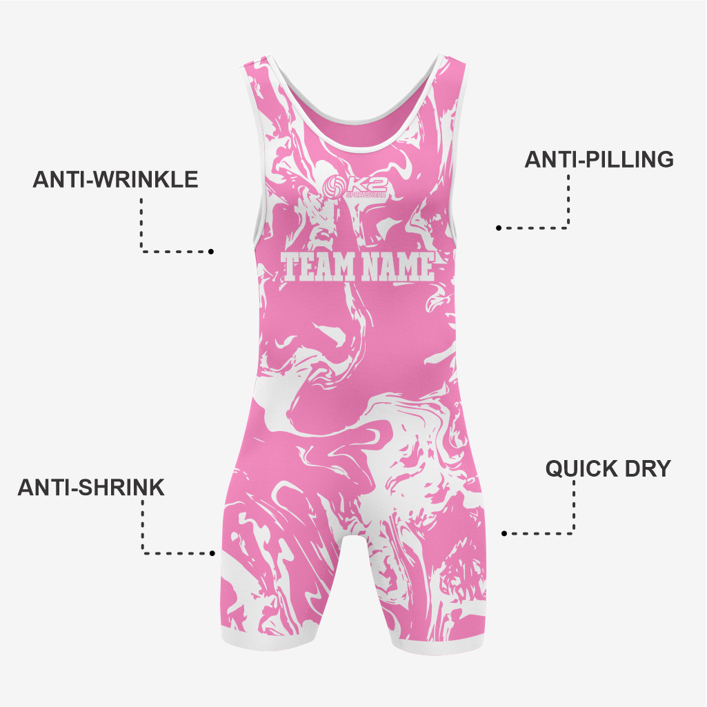 Custom Pink Wrestling Singlet – Premium Quality