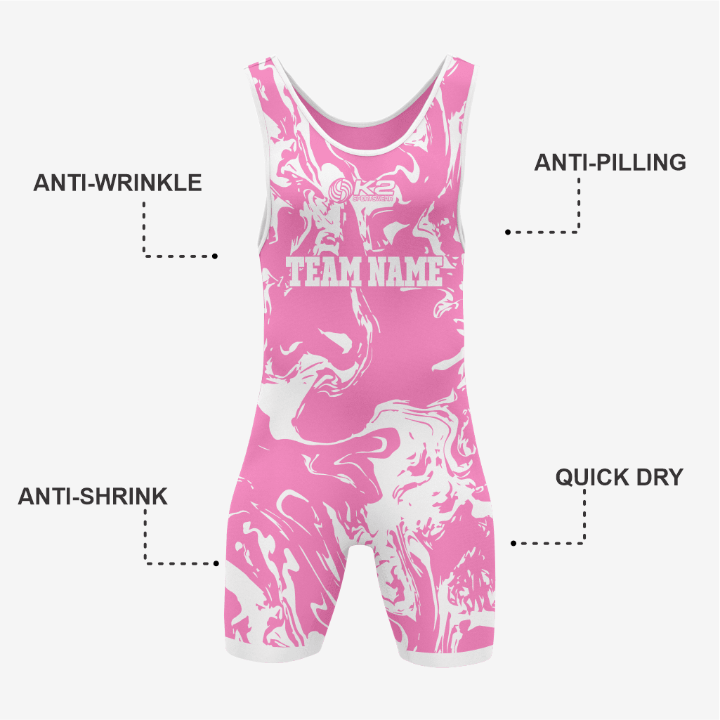 Custom Pink Wrestling Singlet – Premium Quality - K2 Sportswear | Custom Sports Uniforms & Apparels - K2 Sportswear
