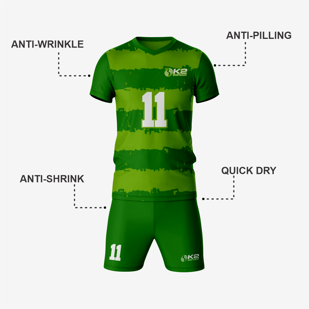 Green Custom Volleyball Uniform Set for Teams - K2 Sportswear | Custom Sports Uniforms & Apparels - K2 Sportswear