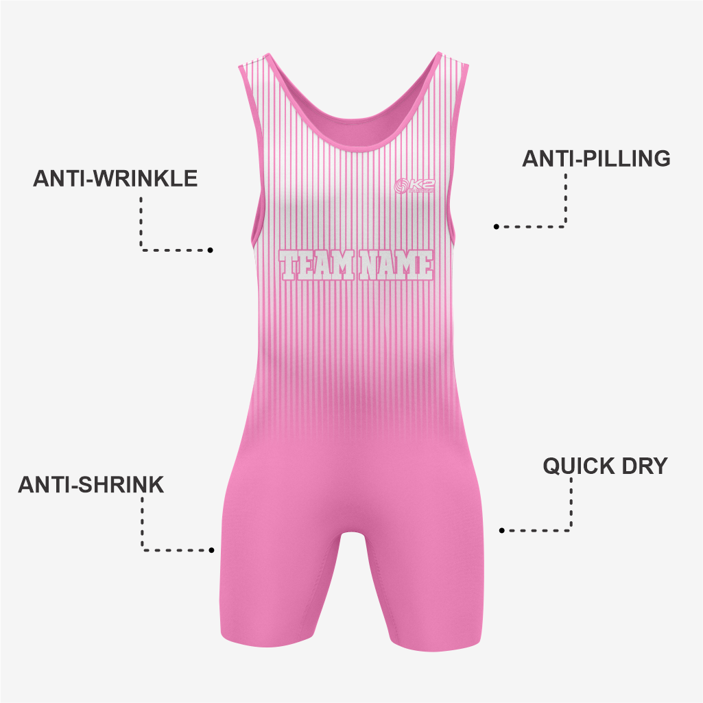 Personalized Pink Wrestling Singlet – Premium Quality