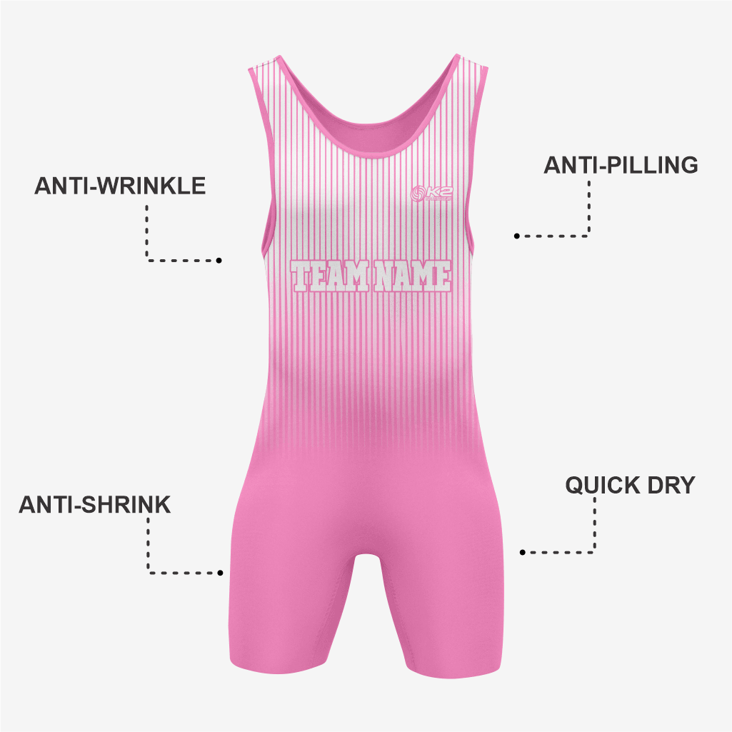 Personalized Pink Wrestling Singlet – Premium Quality - K2 Sportswear | Custom Sports Uniforms & Apparels - K2 Sportswear