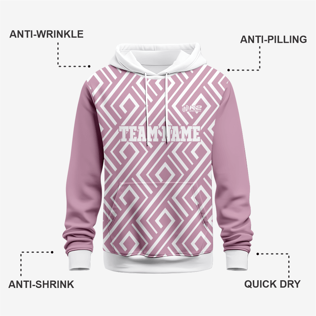 Personalized Wrestling Hoodie in Pastel Purple - K2 Sportswear | Custom Sports Uniforms & Apparels - K2 Sportswear