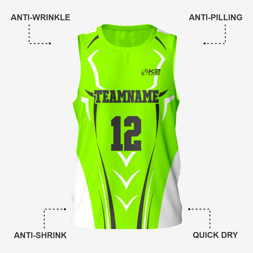 Custom Men's Green Yellow Lacrosse Pinnie - K2 Sportswear | Custom Sports Uniforms & Apparels - K2 Sportswear