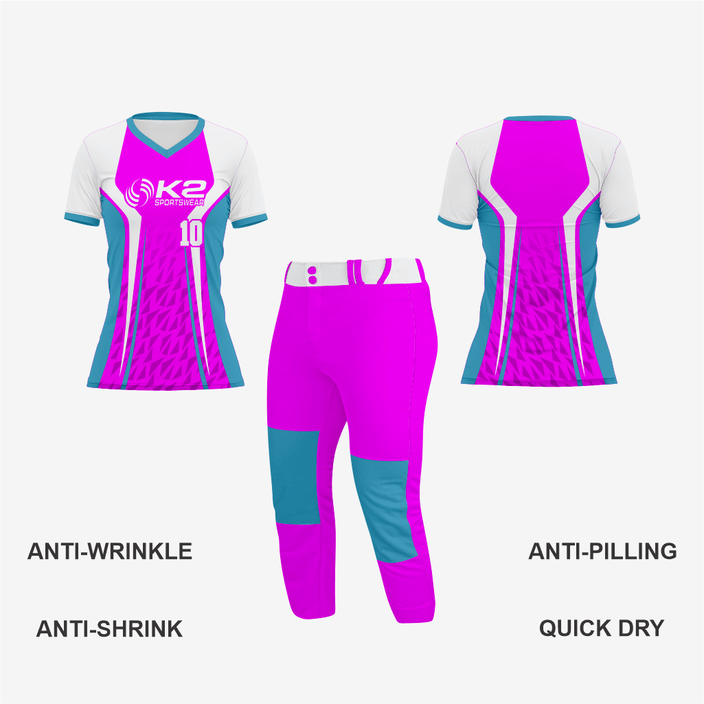 Custom Softball V-Neck Jersey for Men/Women – Deep Magenta - K2 Sportswear | Custom Sports Uniforms & Apparels - K2 Sportswear