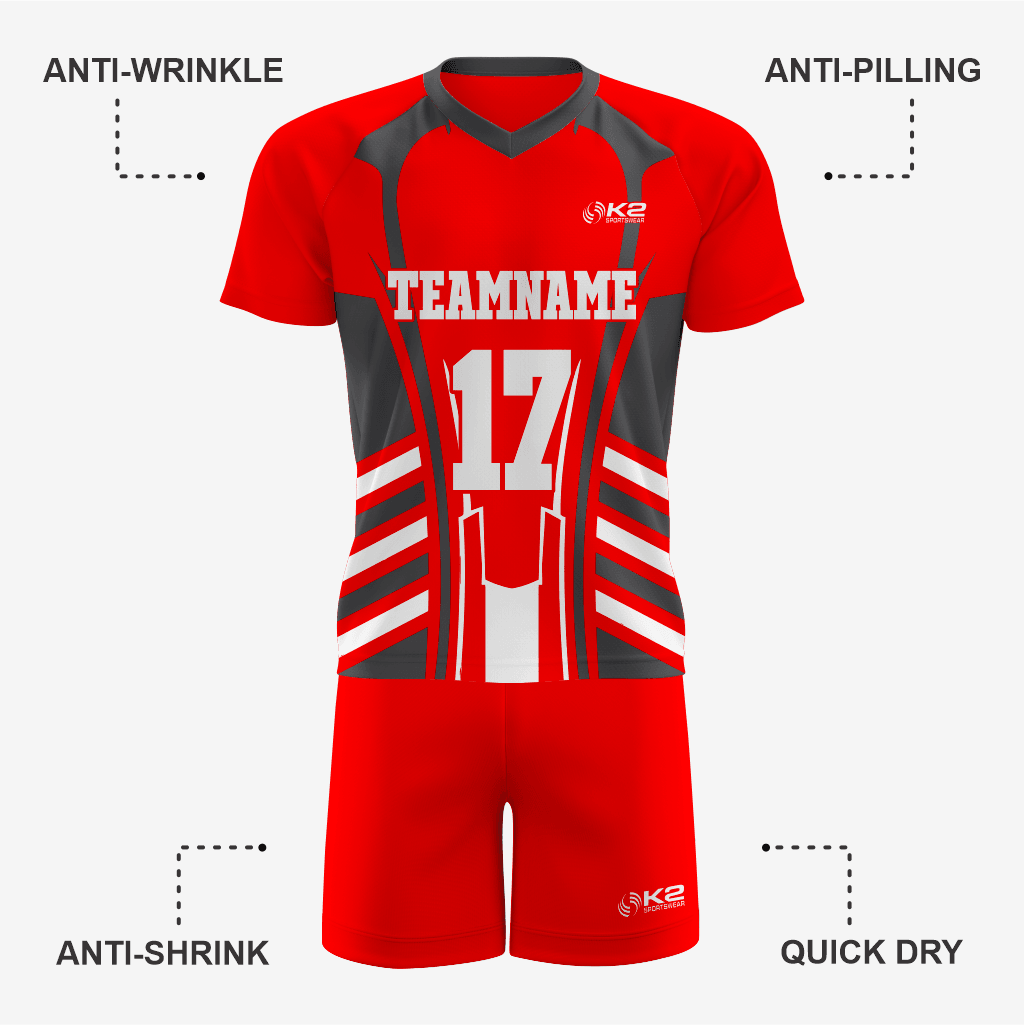 Custom Lacrosse Uniform in Red/Black - K2 Sportswear | Custom Sports Uniforms & Apparels - K2 Sportswear