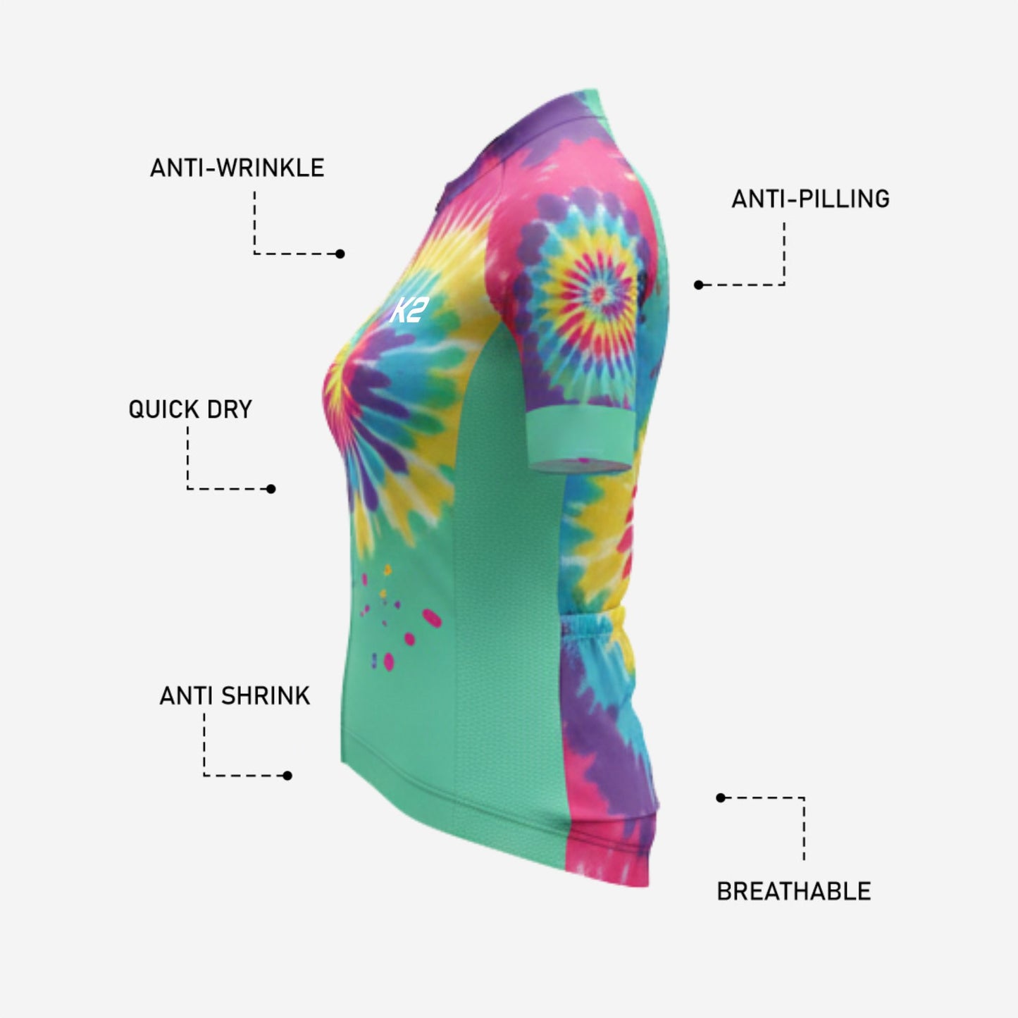 Custom Women's Short Sleeve Cycling Jersey - Personalized Bike Jersey