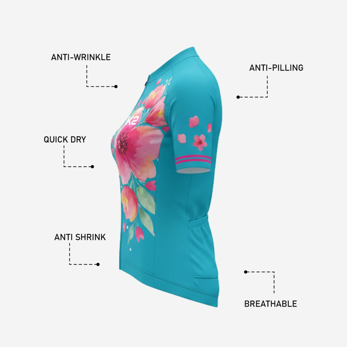 Custom Women's Short Sleeve Cycling Jersey - Personalized Bike Jersey