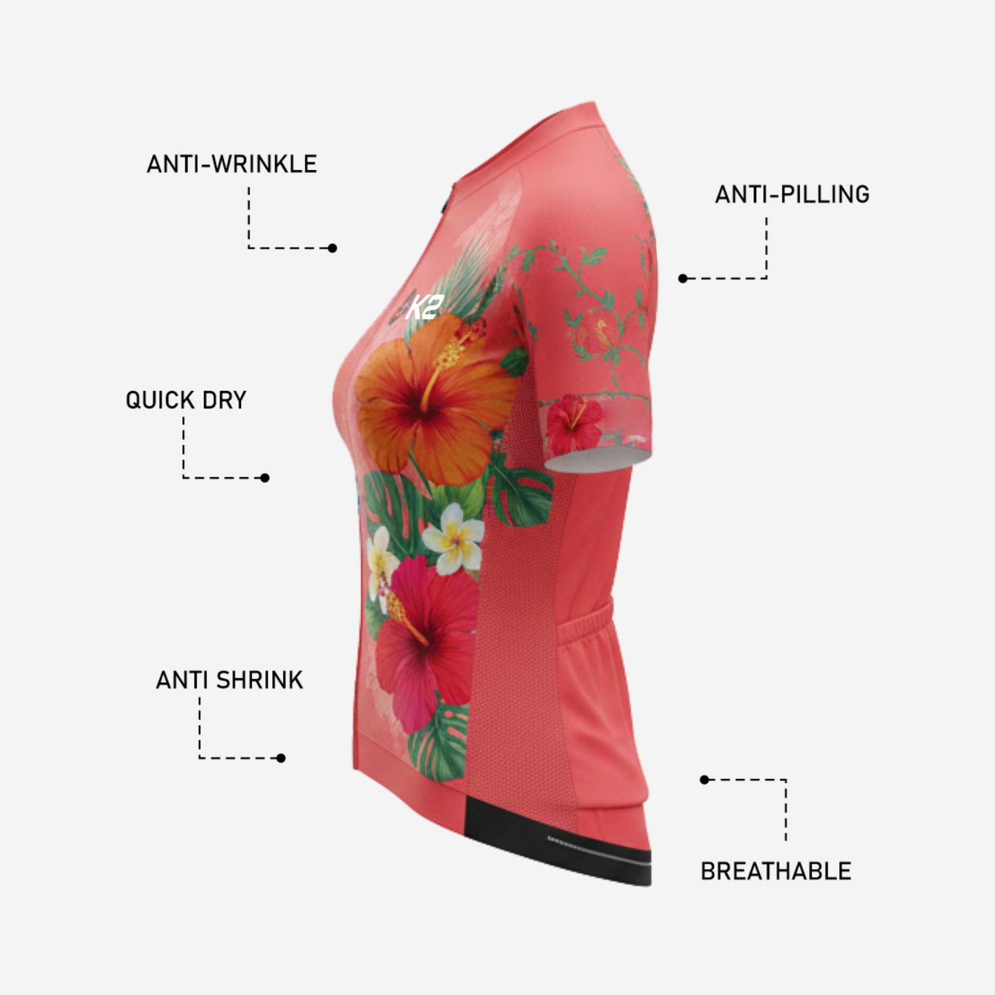 Custom Women's Short Sleeve Cycling Jersey - Personalized Bike Jersey