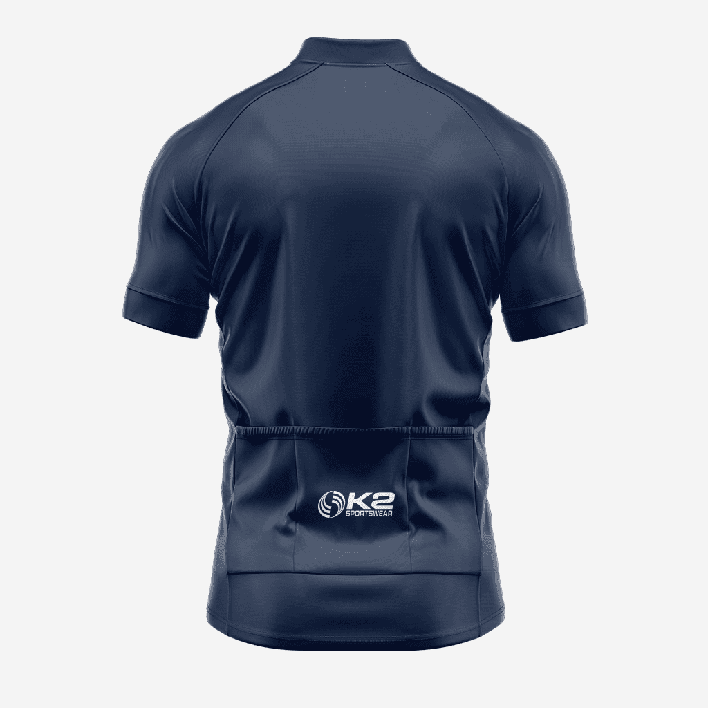 Prussian Blue Custom-Made Men's Short Sleeve Cycling Jersey - K2 Sportswear | Custom Sports Uniforms & Apparels - K2 Sportswear