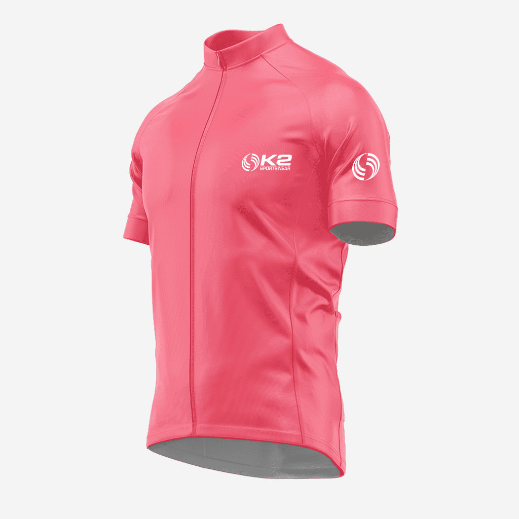 Light Pink Men's Short Sleeve Cycling Jersey - Pro Ride Comfort - K2 Sportswear | Custom Sports Uniforms & Apparels - K2 Sportswear