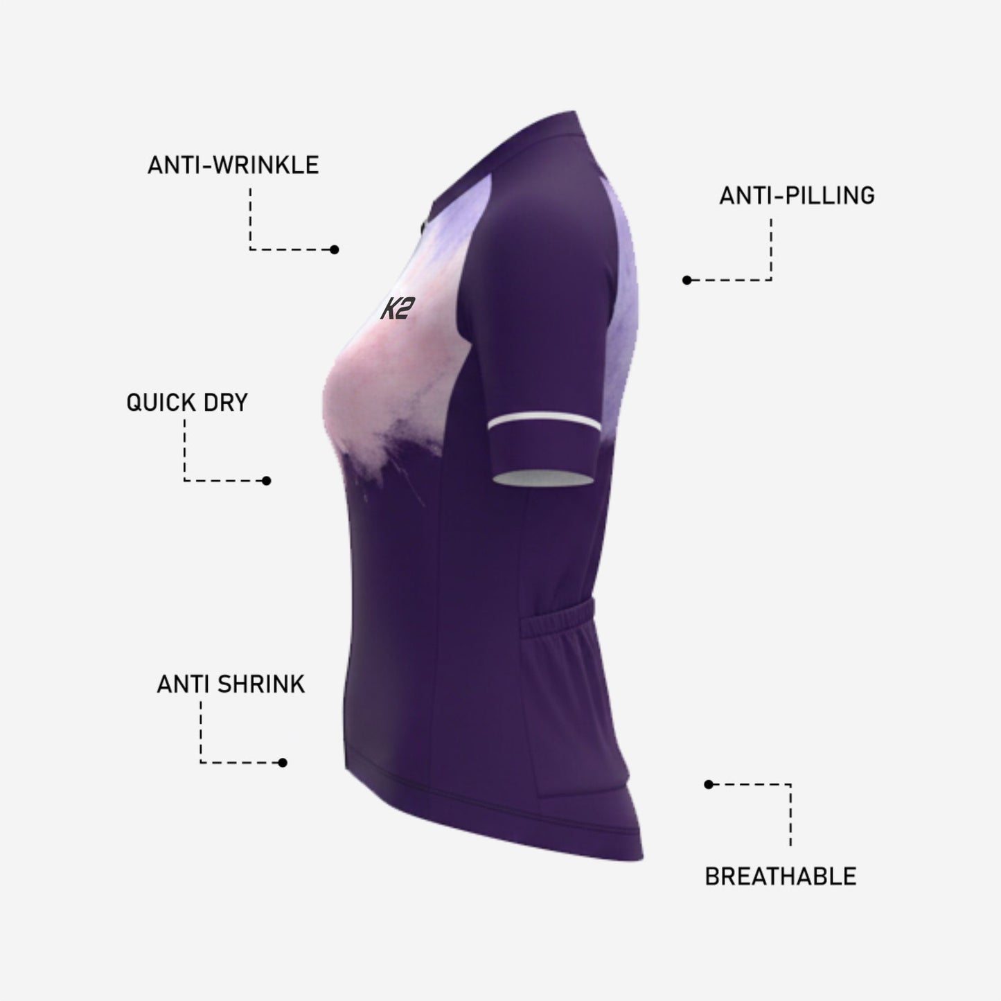 Personalized Women's Cycling Jersey - Short Sleeve Pro-Fit Bike Jersey