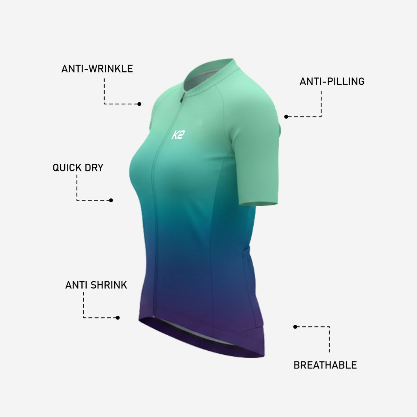 Custom Women's Cycling Jersey Short Sleeve