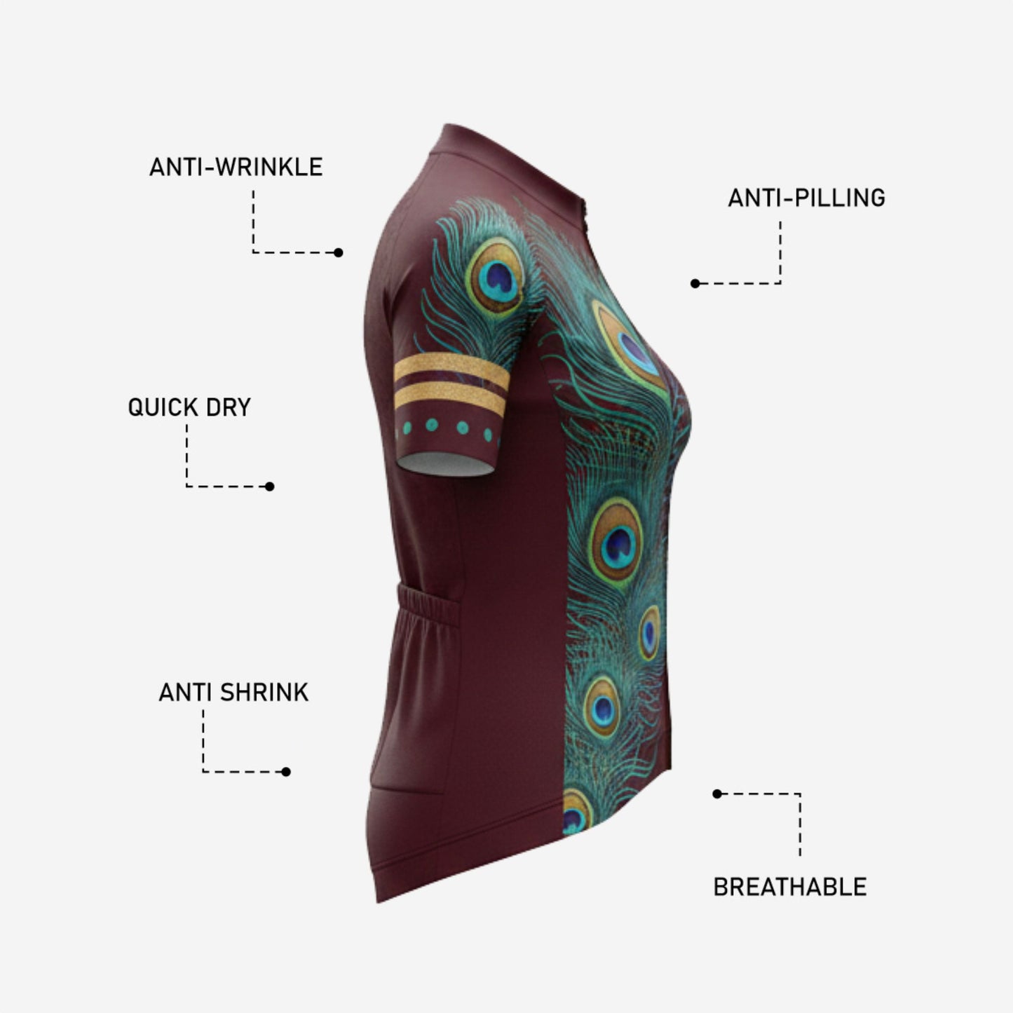 Women's Short Sleeve Cycling Jersey - Custom Sublimated Design