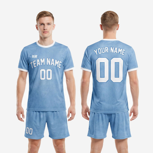 Marble Texture Plain Soccer Uniforms | Custom Jersey and Shorts