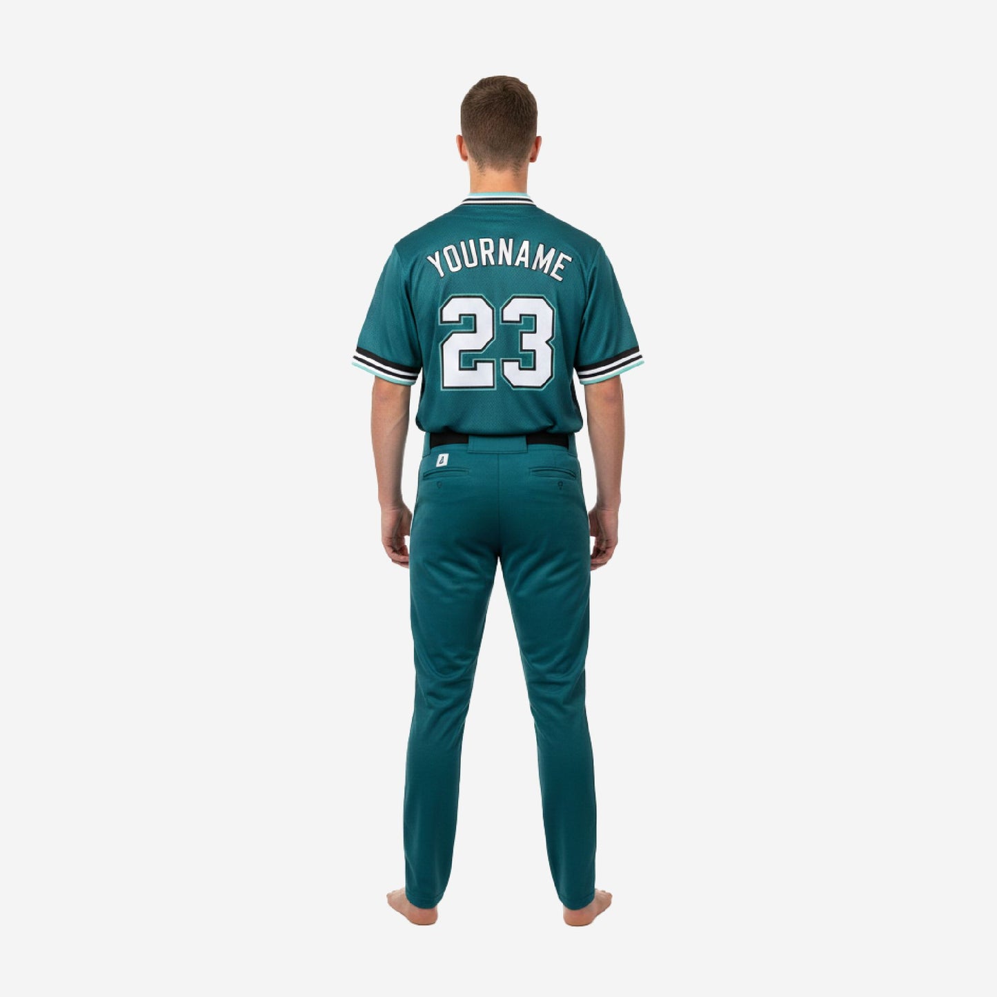 Personalized Youth Baseball Jersey & Pants - Custom Team Uniform Set in Midnight Green