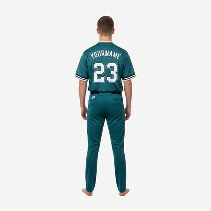 Personalized Youth Baseball Jersey & Pants - Custom Team Uniform Set in Midnight Green