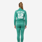 Custom Cheerleading Tracksuit Set Sea Green - Half Zip Warmup Jacket & Pants Team Suit