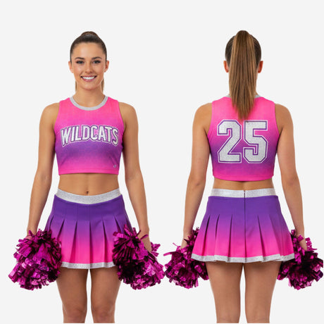 Youth & Adult Cheerleading Uniform Set - Personalized Gradient Design