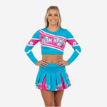 Custom Cheer Uniforms - Sublimated Long Sleeve Crop Top & Athletic Skirt Set