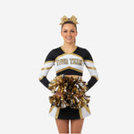 Custom Cheerleading Uniform - Black White Print Long Sleeve Sublimation Set