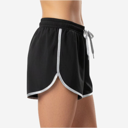 Custom Cheerleading Black Shorts - Athletic Practice Shorts with Drawstring