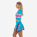 Custom Cheer Uniforms - Sublimated Long Sleeve Crop Top & Athletic Skirt Set