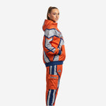 Personalized Orange Cheer Warmup Suit - Custom Hoodie Jacket & Pants Team Set