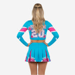 Custom Cheer Uniforms - Sublimated Long Sleeve Crop Top & Athletic Skirt Set