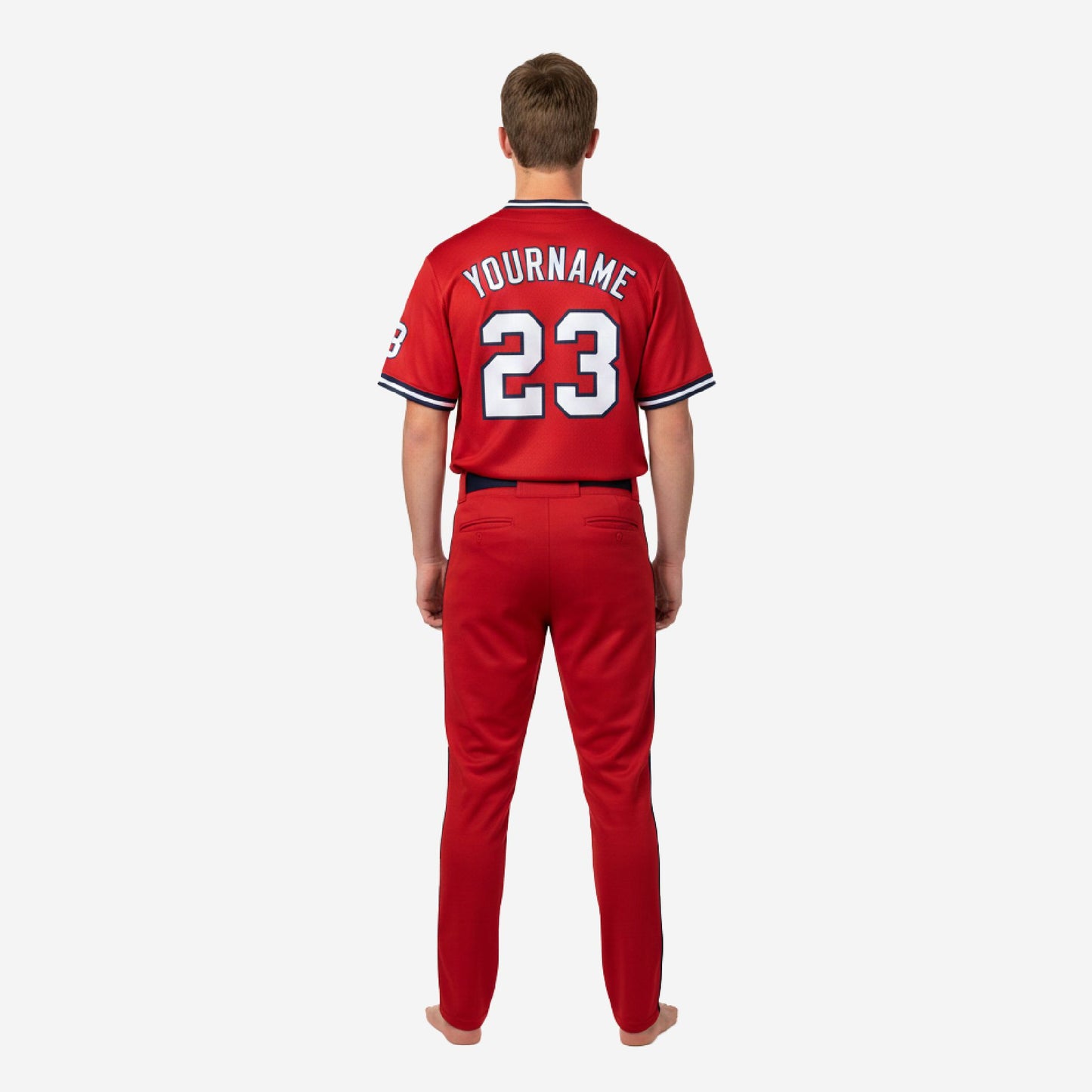 Personalized Youth Baseball Jersey & Pants - Custom Team Uniform Set in Red