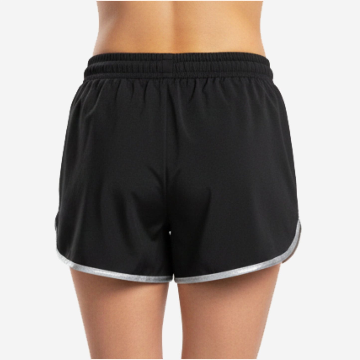 Custom Cheerleading Black Shorts - Athletic Practice Shorts with Drawstring