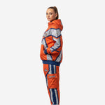 Personalized Orange Cheer Warmup Suit - Custom Hoodie Jacket & Pants Team Set