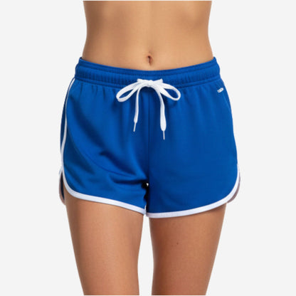 Custom Cheerleading Blue Shorts - Athletic Practice Shorts with Drawstring