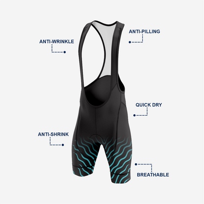 Premium Men's Black Cycling Bib Shorts – Breathable, Padded & Performance