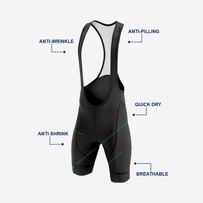 Premium Men’s Cycling Apparel – Road Cycling Jersey & Bib Shorts in Dark Green