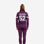 Custom Cheerleading Dark Purple Warmup Set - Full Zip Jacket & Pants Team Name Design