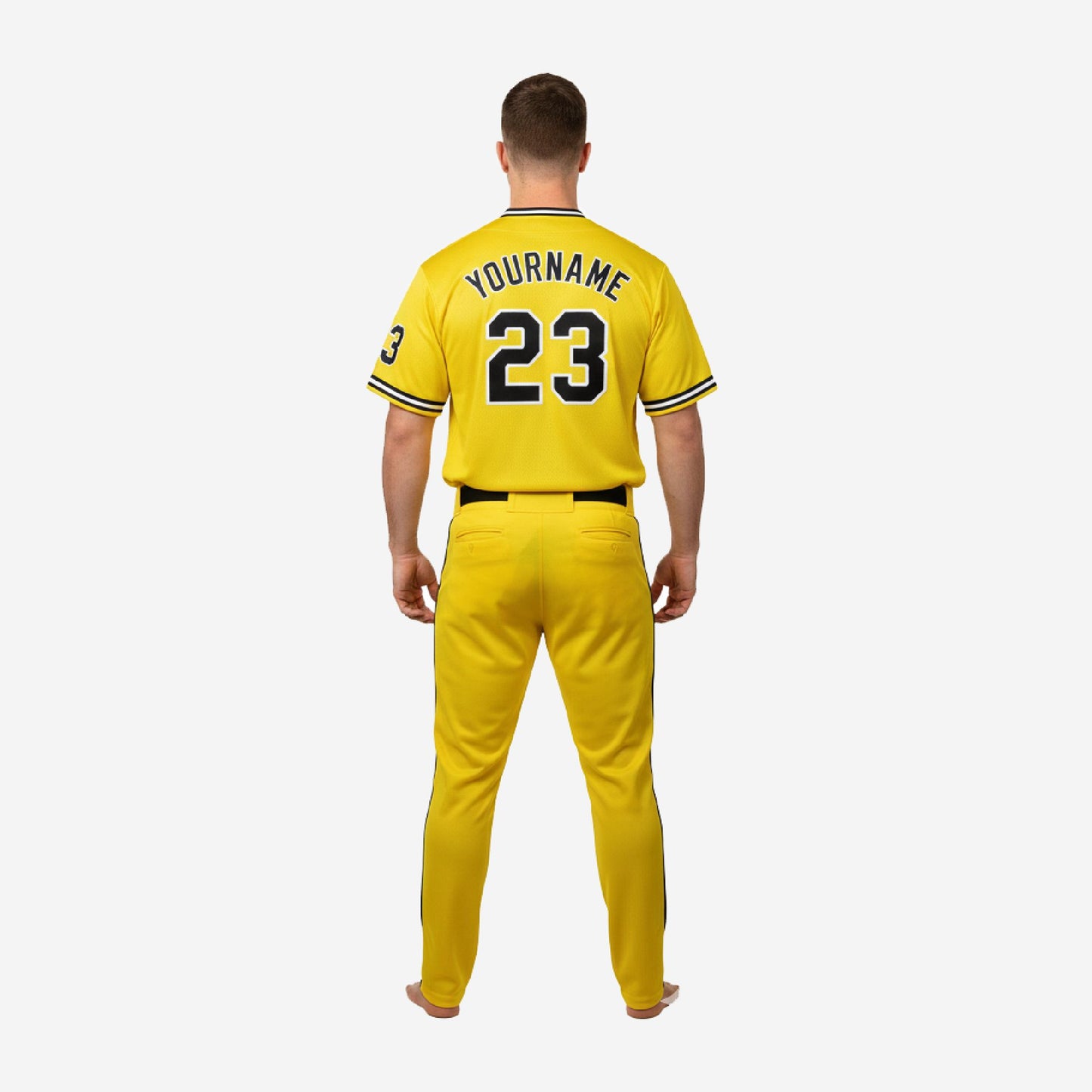 Personalized Baseball Team Uniform - Custom Jersey & Pants Set in Yellow