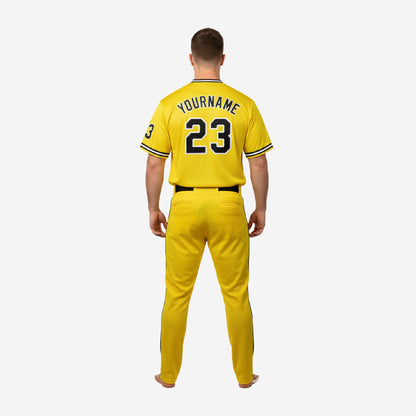 Personalized Baseball Team Uniform - Custom Jersey & Pants Set in Yellow
