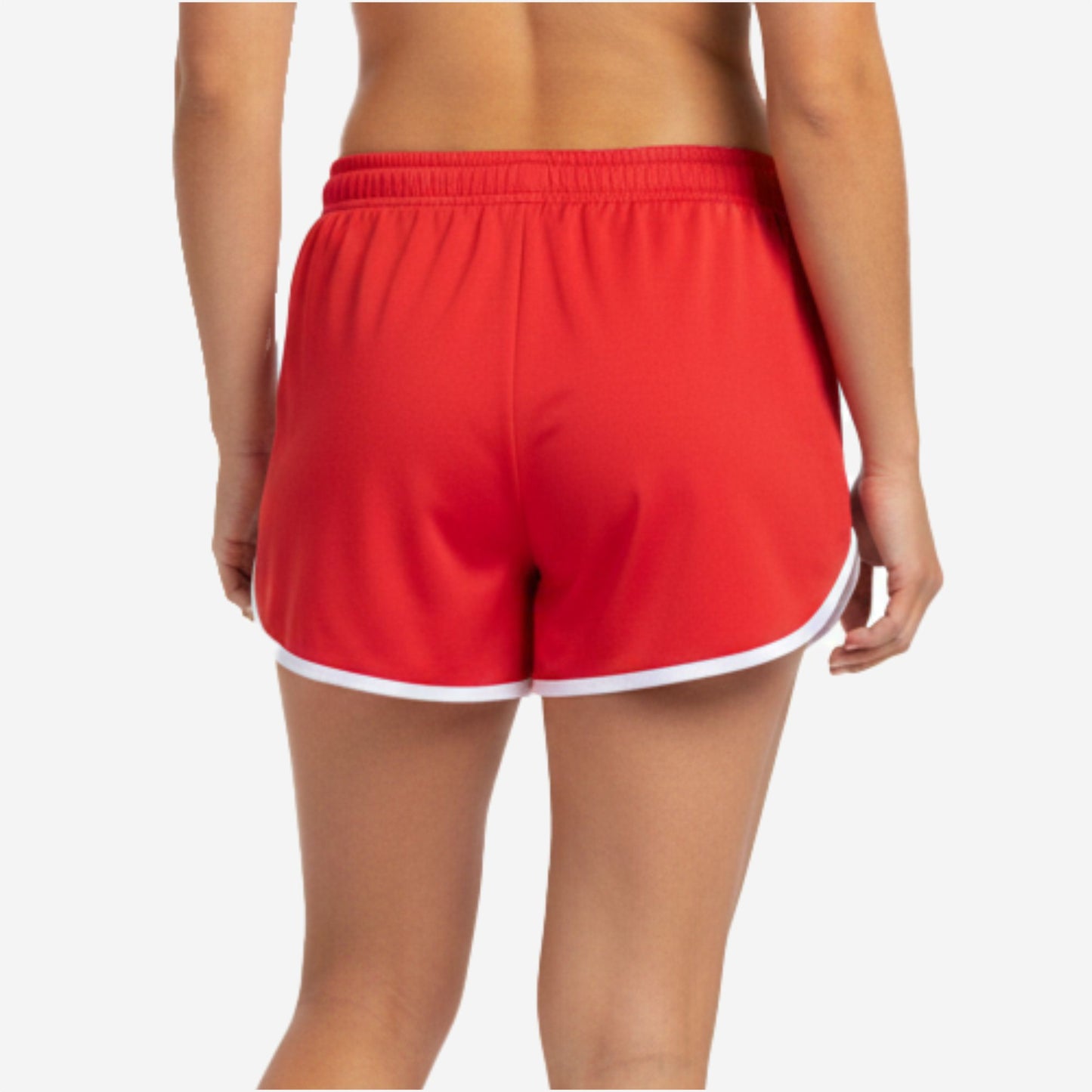 Custom Cheerleading Red Shorts - Athletic Practice Shorts with Drawstring