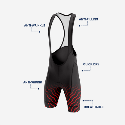 Men’s Black Cycling Bib Shorts for Comfort & Endurance