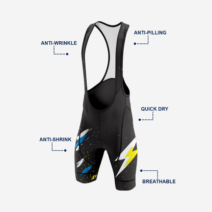 High Performance Men's Cycling Bib Shorts in Black