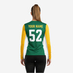 Custom Cheerleading Jersey - Green Long Sleeve Sublimation Print