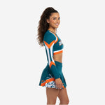 Custom Cheer Uniforms - Sublimated Long Sleeve Crop Top & Athletic Skirt Set