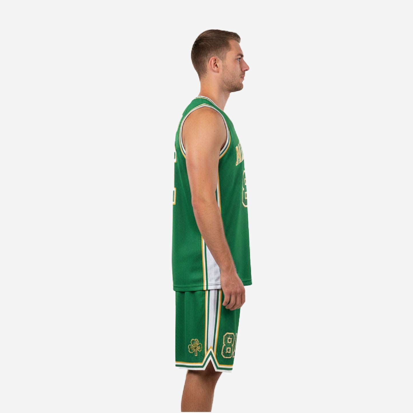 Custom Basketball Uniform Set in Green - Jersey & Shorts Team Name & Number
