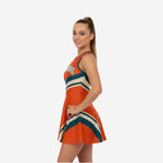 Personalized Sleeveless Cheer Dress - Orange Team Name Uniform