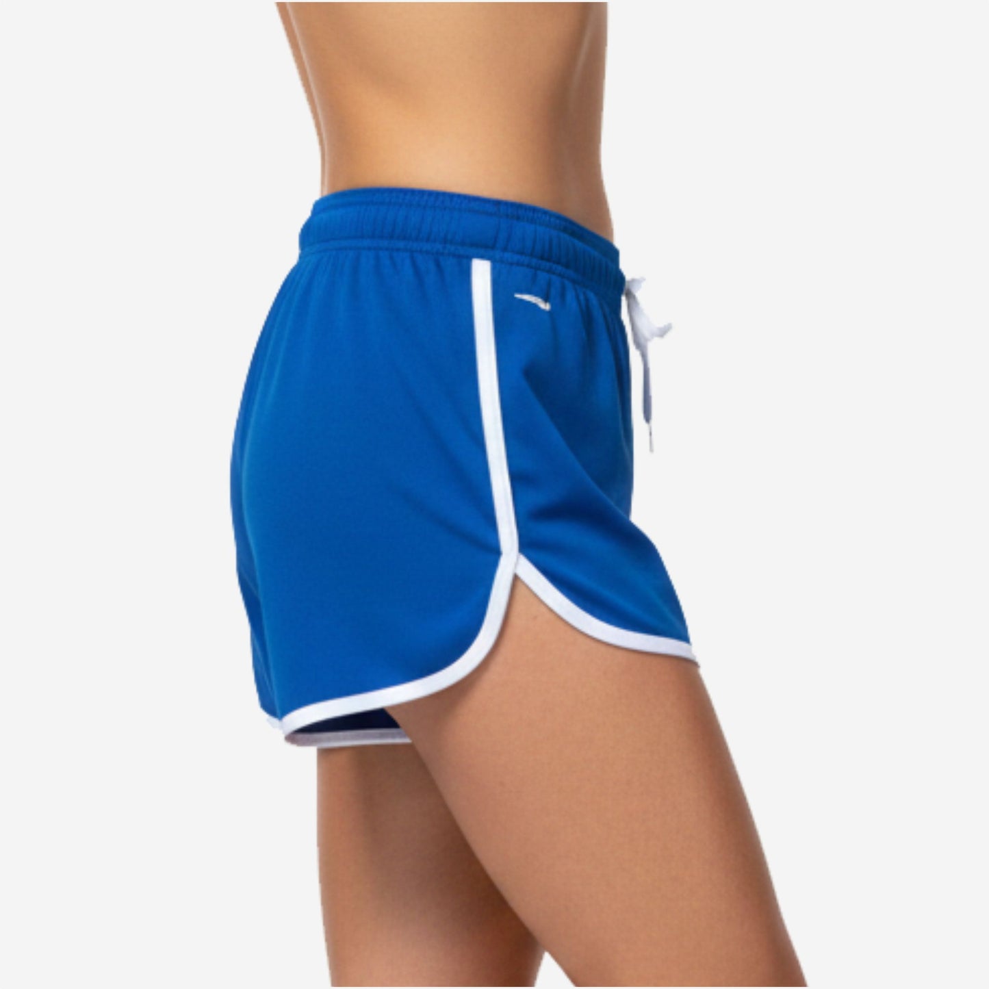 Custom Cheerleading Blue Shorts - Athletic Practice Shorts with Drawstring
