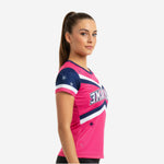Short Sleeve Cheerleading Top - Crew Neck Team Colors Athletic Wear