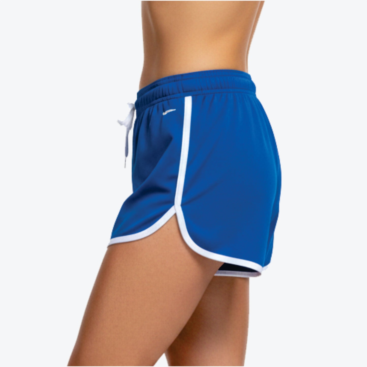 Custom Cheerleading Blue Shorts - Athletic Practice Shorts with Drawstring