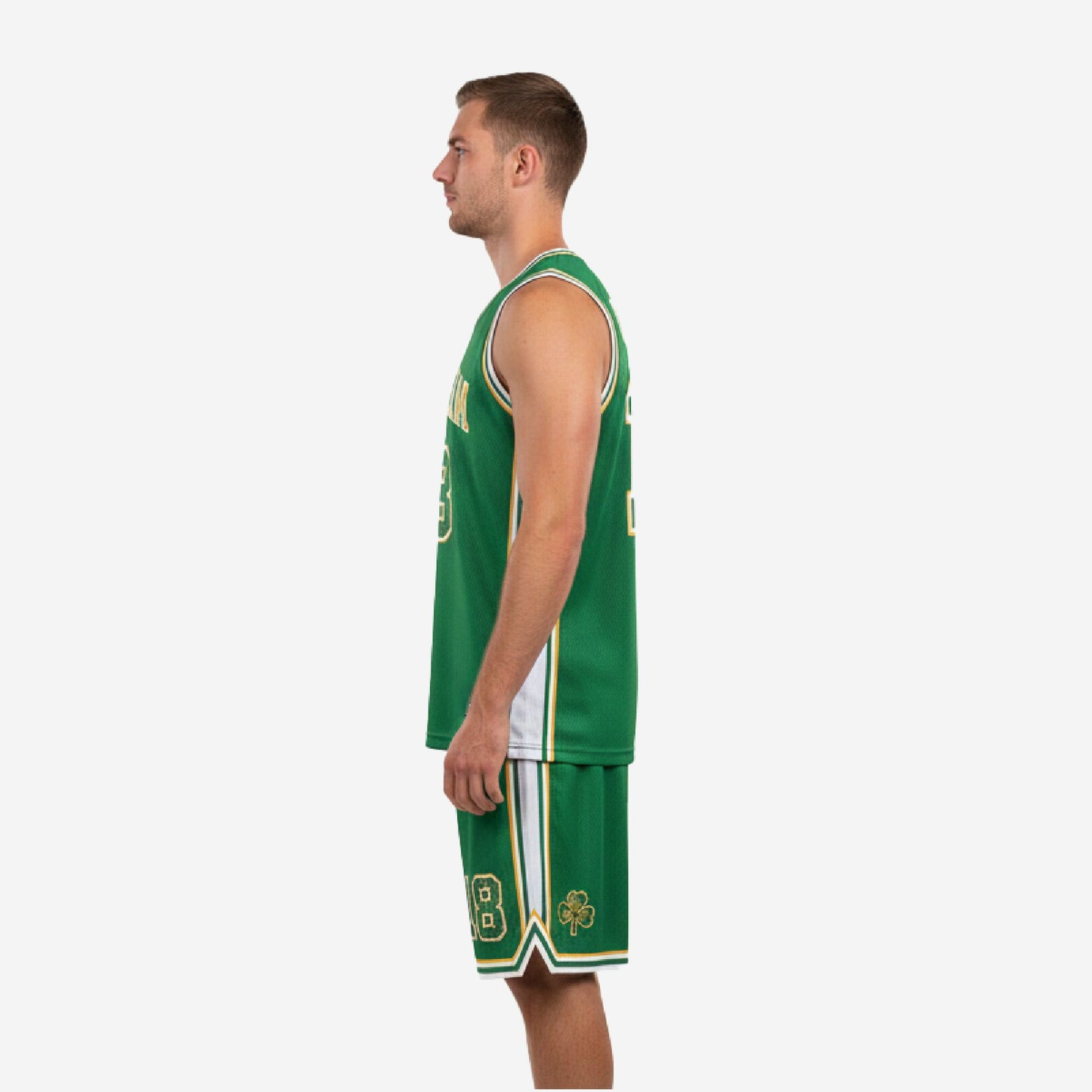 Custom Basketball Uniform Set in Green - Jersey & Shorts Team Name & Number